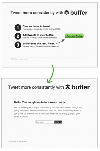 Buffer.com lean startup story