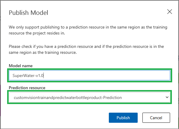 Publish trained model